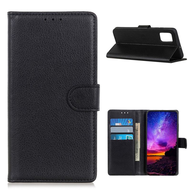 Etui Folio Huawei P Smart 2021 Czerwony Czarny Liczi Teksturowane