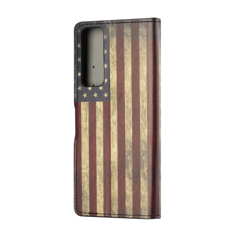 Etui Folio Huawei P Smart 2021 Flaga Usa