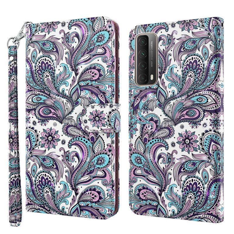 Etui Folio Huawei P Smart 2021 Kwiaty Wzorzyste