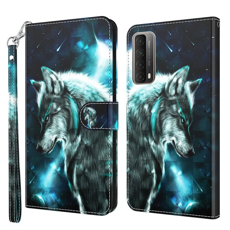 Etui Folio Huawei P Smart 2021 Majestatyczny Wilk