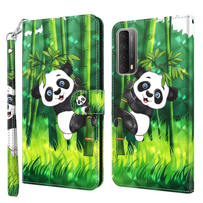 Etui Folio Huawei P Smart 2021 Panda I Bambus Etui Ochronne