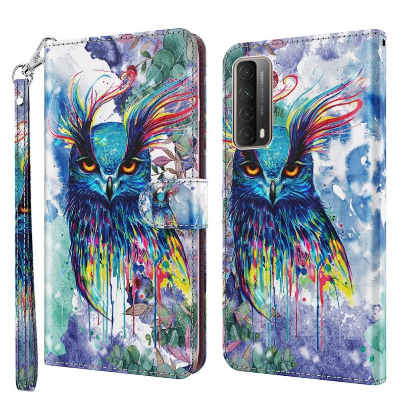 Etui Folio Huawei P Smart 2021 Ptak Akwarelowy