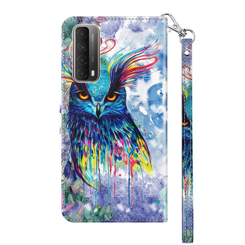 Etui Folio Huawei P Smart 2021 Ptak Akwarelowy