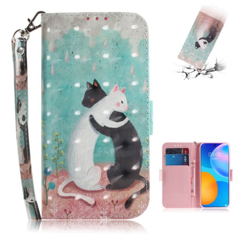 Etui Folio Huawei P Smart 2021 Stringi Koci Przyjaciele Etui Ochronne