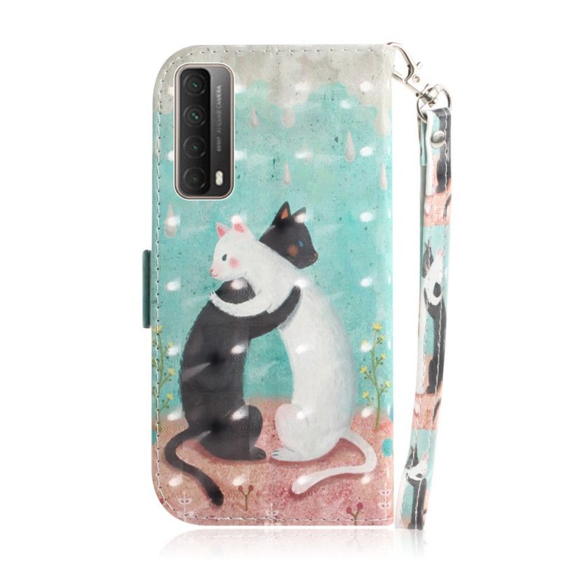 Etui Folio Huawei P Smart 2021 Stringi Koci Przyjaciele Etui Ochronne