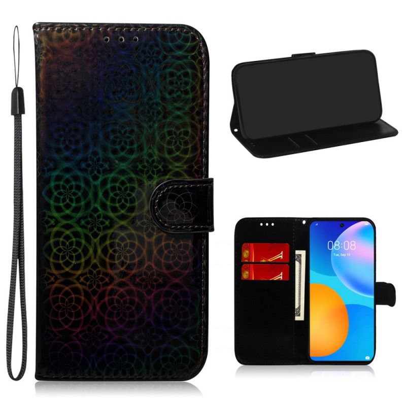 Etui Folio Huawei P Smart 2021 Szary Czarny Czysty Kolor Etui Ochronne