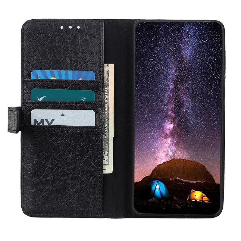 Etui Folio Huawei P Smart 2021 Szary Czarny Sztuczna Skóra W Stylu Nosorożca