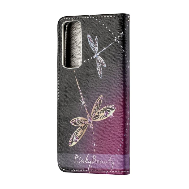 Etui Folio Huawei P Smart 2021 Ważki Ze Stringami