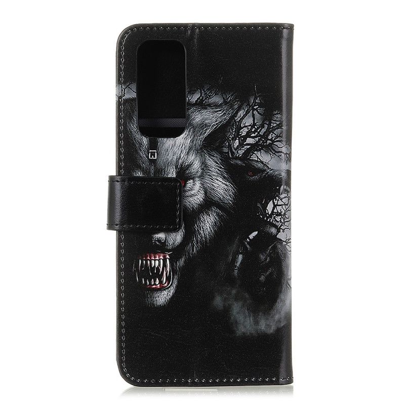 Etui Folio Huawei P Smart 2021 Wilkołak Etui Ochronne