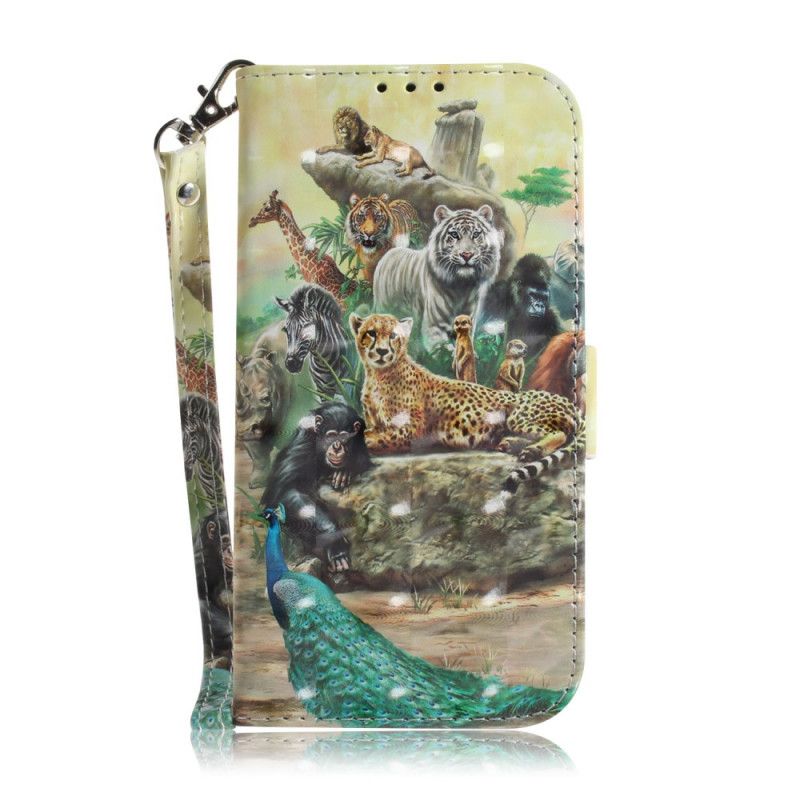 Etui Folio Huawei P Smart 2021 Zwierzęta Safari W Stringach Etui Ochronne