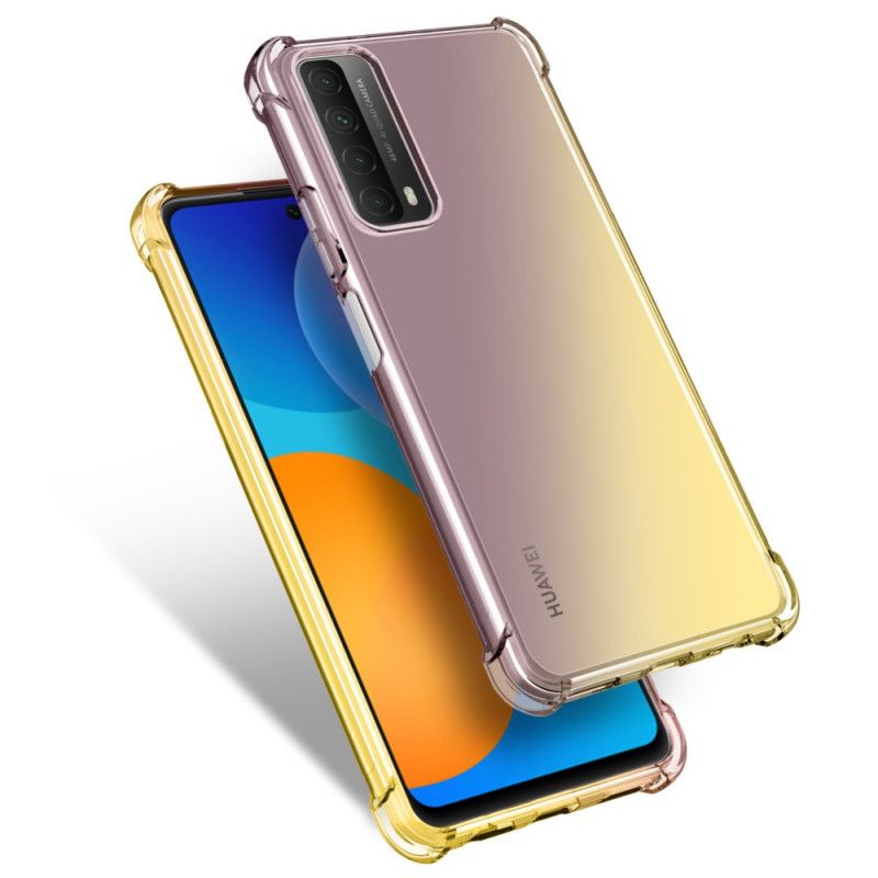 Etui Huawei P Smart 2021 Ciemnoniebieski Magenta Kolor Gradientu