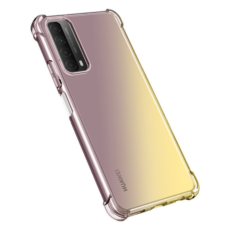 Etui Huawei P Smart 2021 Ciemnoniebieski Magenta Kolor Gradientu