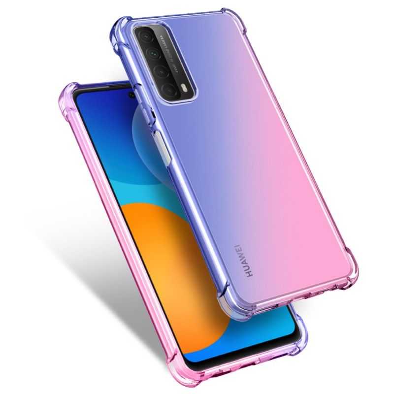 Etui Huawei P Smart 2021 Ciemnoniebieski Magenta Kolor Gradientu