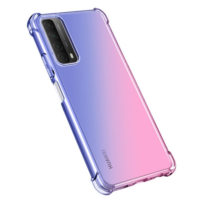 Etui Huawei P Smart 2021 Ciemnoniebieski Magenta Kolor Gradientu