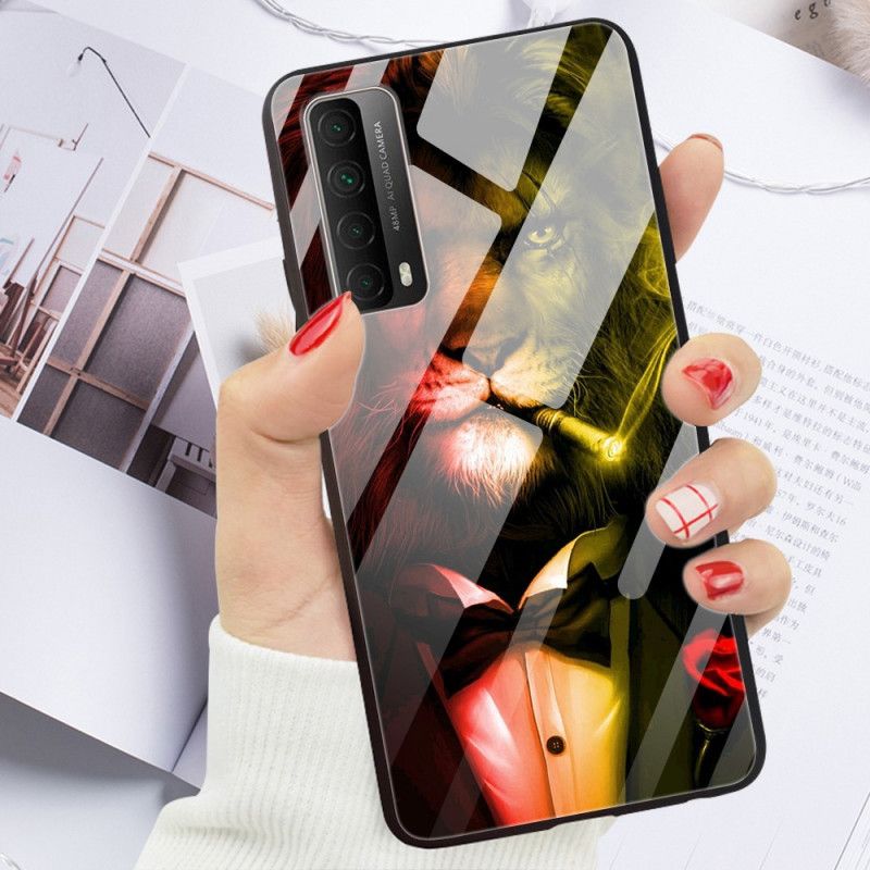 Etui Huawei P Smart 2021 Hartowane Szkło Cygaro Lew Etui Ochronne