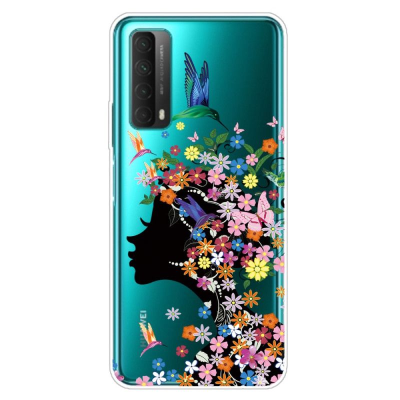 Etui Huawei P Smart 2021 Przezroczysta Kwiatka