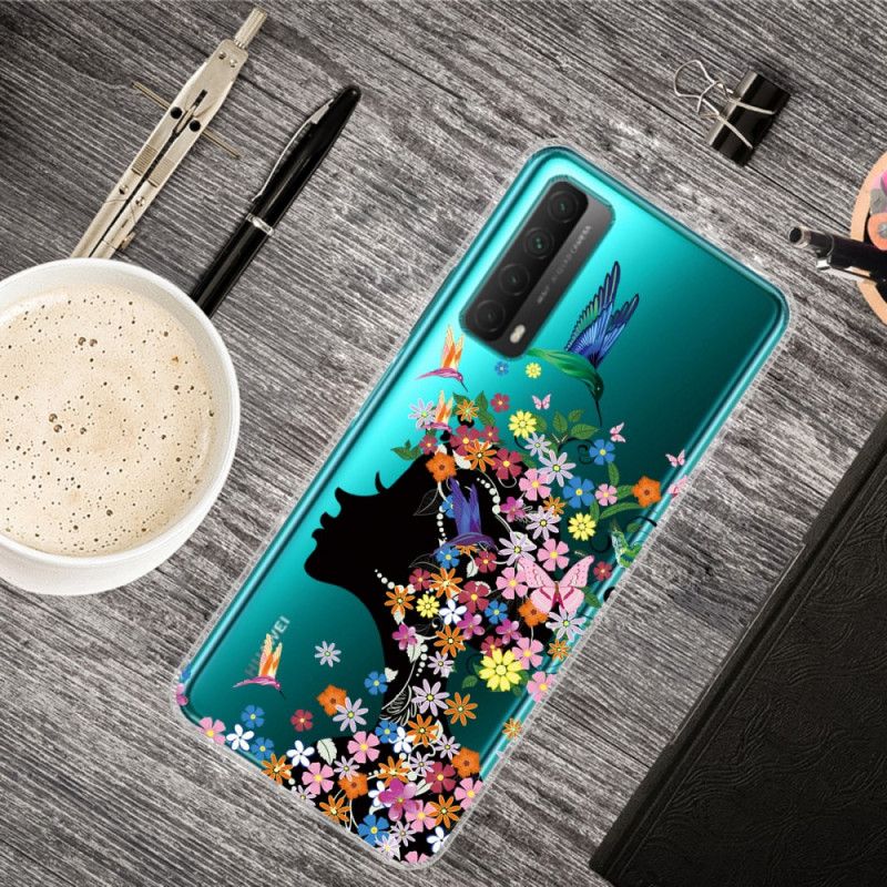 Etui Huawei P Smart 2021 Przezroczysta Kwiatka