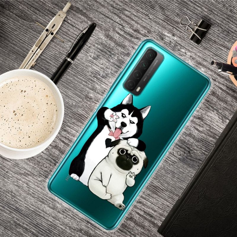 Etui Huawei P Smart 2021 Śmieszne Psy