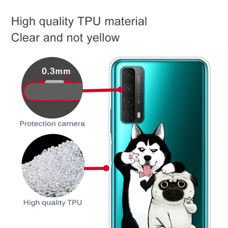 Etui Huawei P Smart 2021 Śmieszne Psy