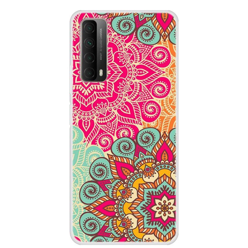 Etui Huawei P Smart 2021 Zielony Magenta Trend Mandali Etui Ochronne