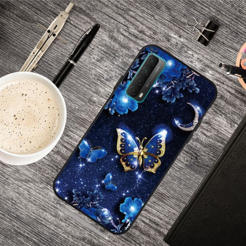 Etui Huawei P Smart 2021 Złoty Motyl Etui Ochronne