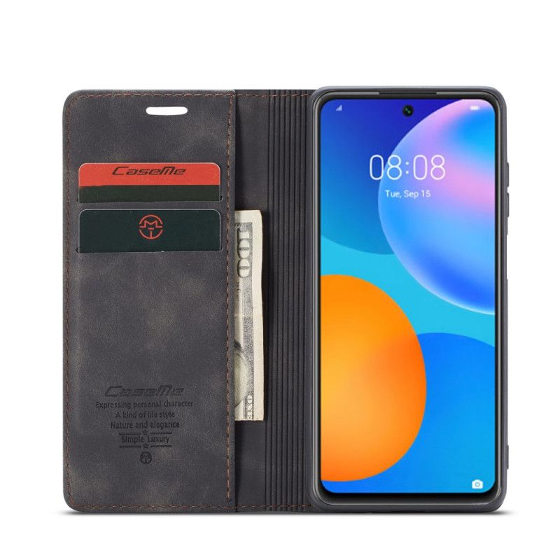 Flip Kotelot Huawei P Smart 2021 Zielony Czarny Etui Z Imitacji Skóry