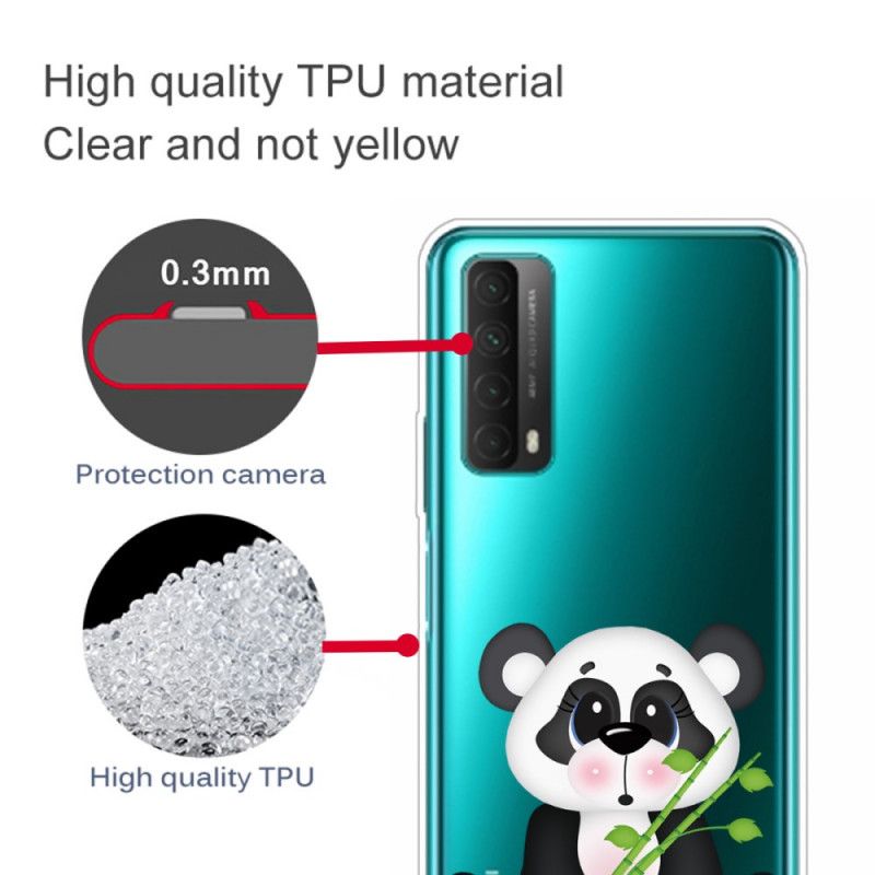 Futerały Huawei P Smart 2021 Etui na Telefon Przezroczysta Smutna Panda