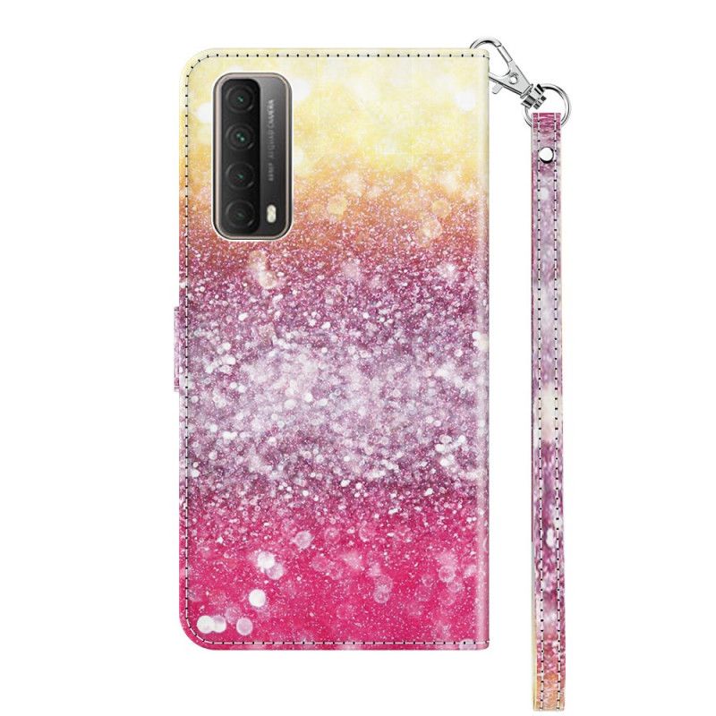 Obudowa Huawei P Smart 2021 Etui na Telefon Magenta Brokatowy Gradient