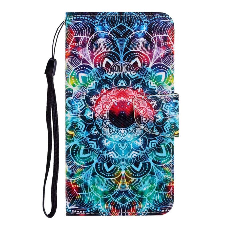 Etui Folio Huawei Y6p Błyszcząca Mandala Ze Stringami