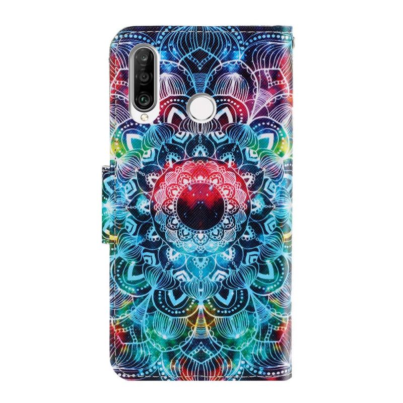 Etui Folio Huawei Y6p Błyszcząca Mandala Ze Stringami