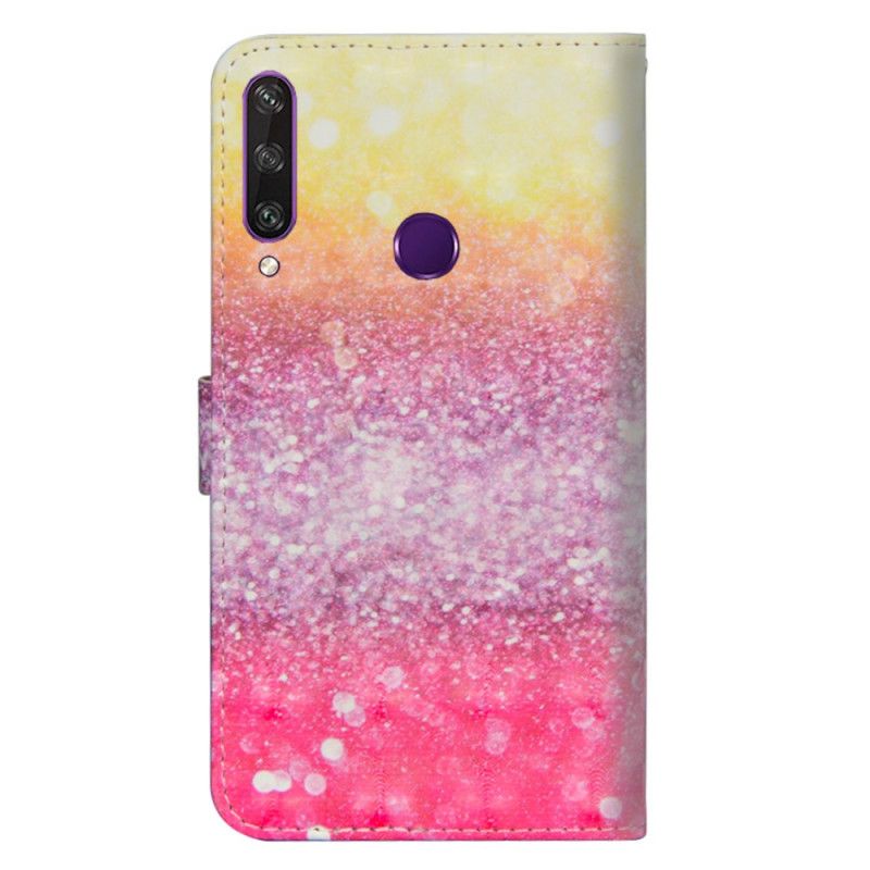 Etui Folio Huawei Y6p Brokat Gradientu W Kolorze Magenta Etui Ochronne