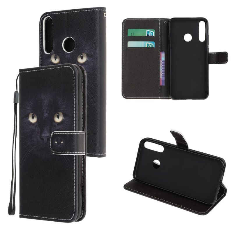 Etui Folio Huawei Y6p Czarne Oczy Kota Ze Stringami