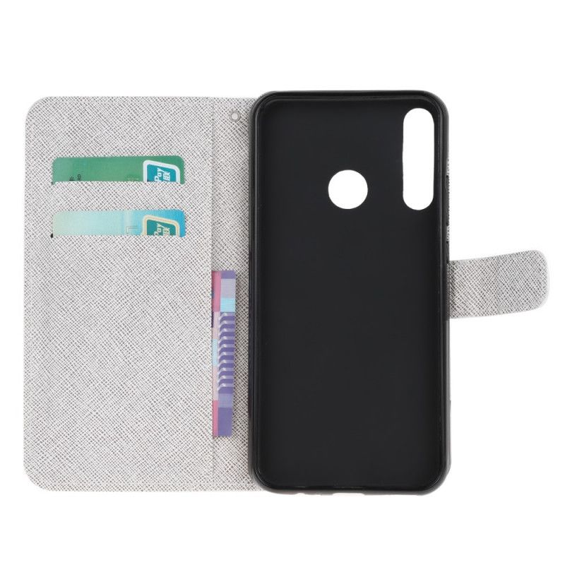 Etui Folio Huawei Y6p Diamentowe Motyle Ze Stringami