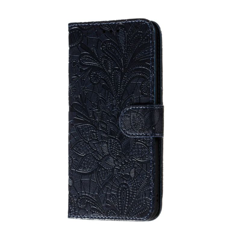 Etui Folio Huawei Y6p Fioletowy Szary Plemienne Stringi W Kwiaty Etui Ochronne