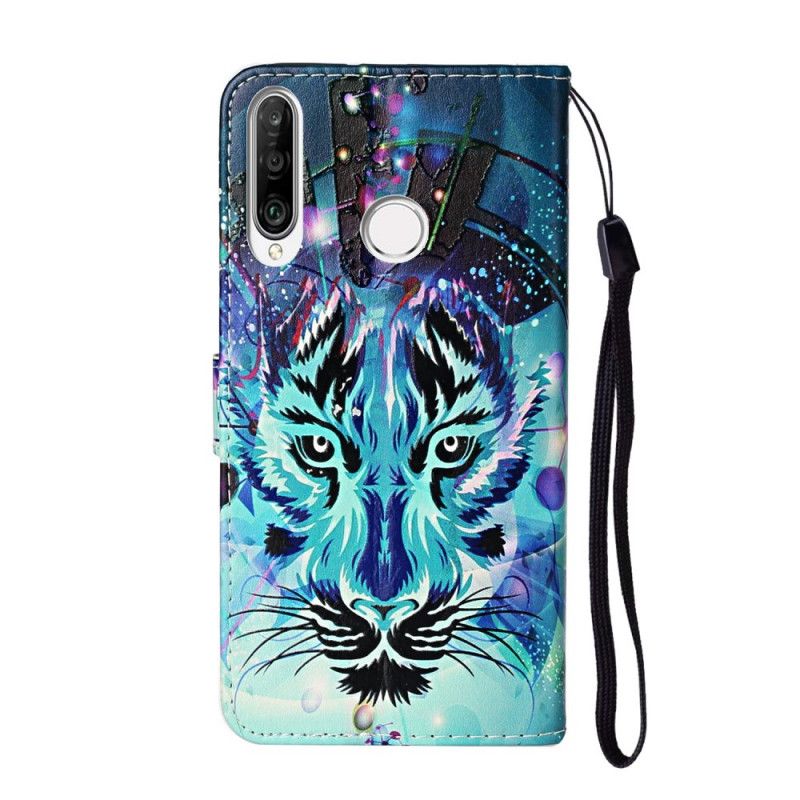 Etui Folio Huawei Y6p Lodowy Tygrys Etui Ochronne