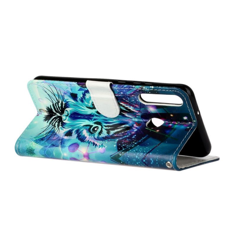 Etui Folio Huawei Y6p Lodowy Tygrys Etui Ochronne