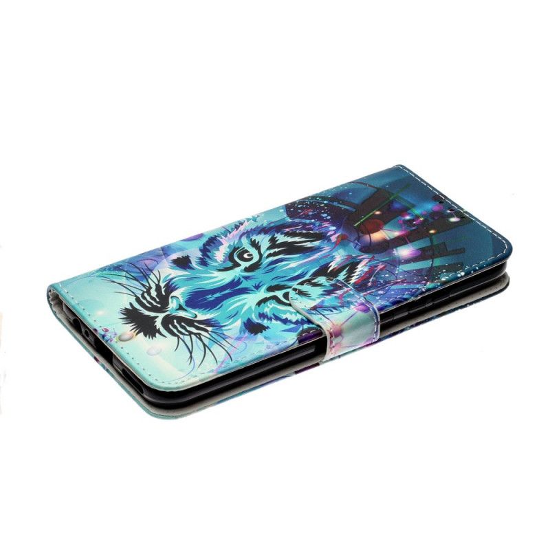 Etui Folio Huawei Y6p Lodowy Tygrys Etui Ochronne