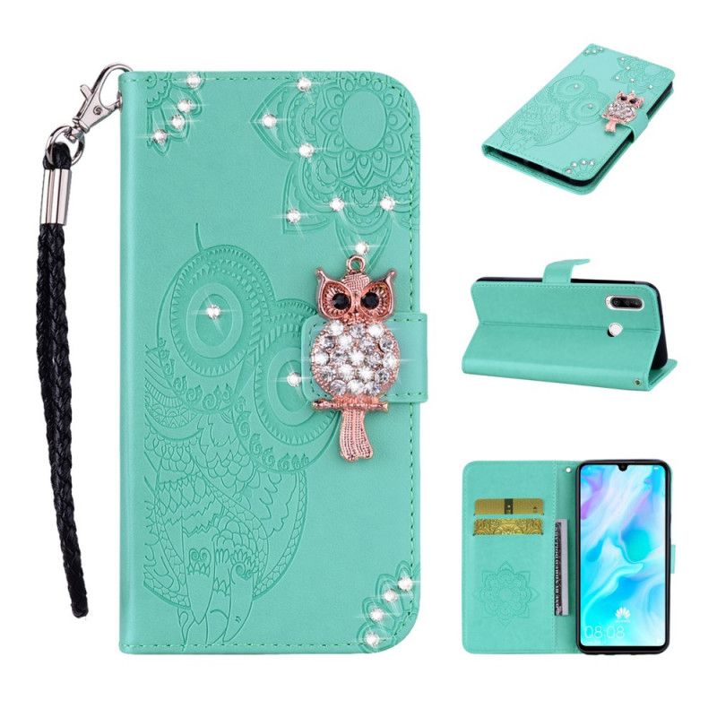 Etui Folio Huawei Y6p Magenta Szary Mandala I Urok Sowy Etui Ochronne