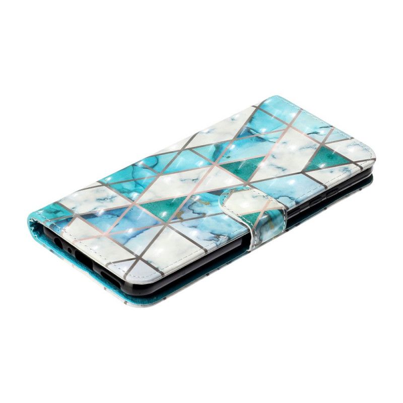 Etui Folio Huawei Y6p Marmurowe Punkty Świetlne Z Paskiem Etui Ochronne