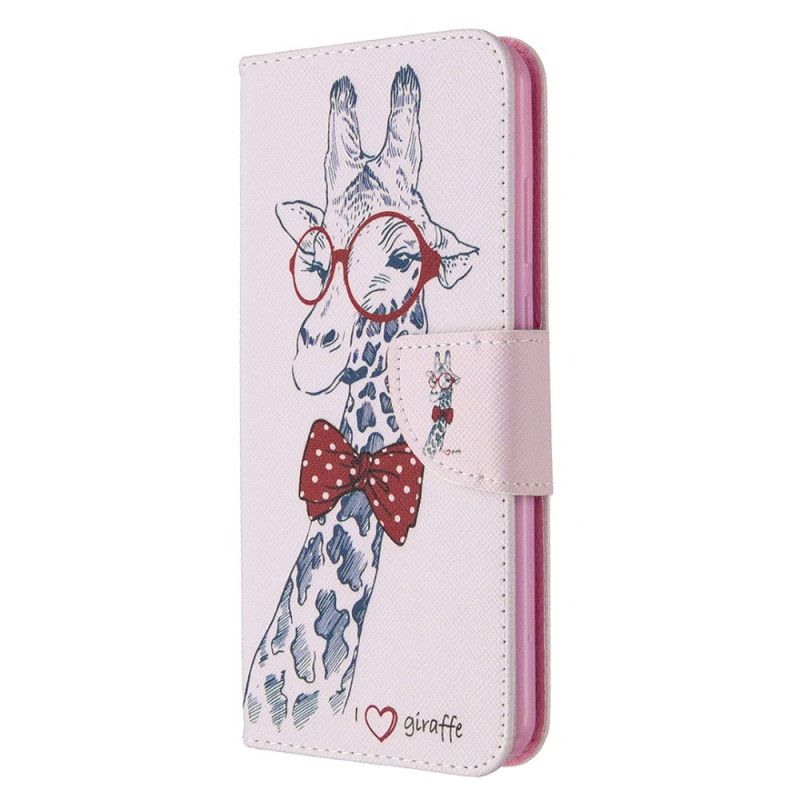 Etui Folio Huawei Y6p Nerd Żyrafa