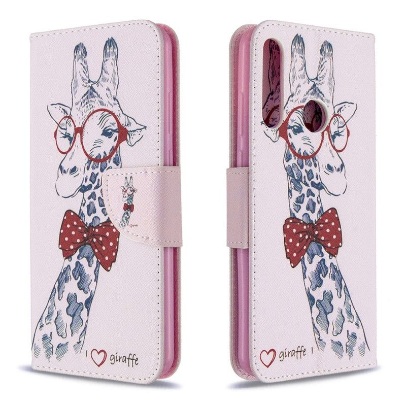 Etui Folio Huawei Y6p Nerd Żyrafa