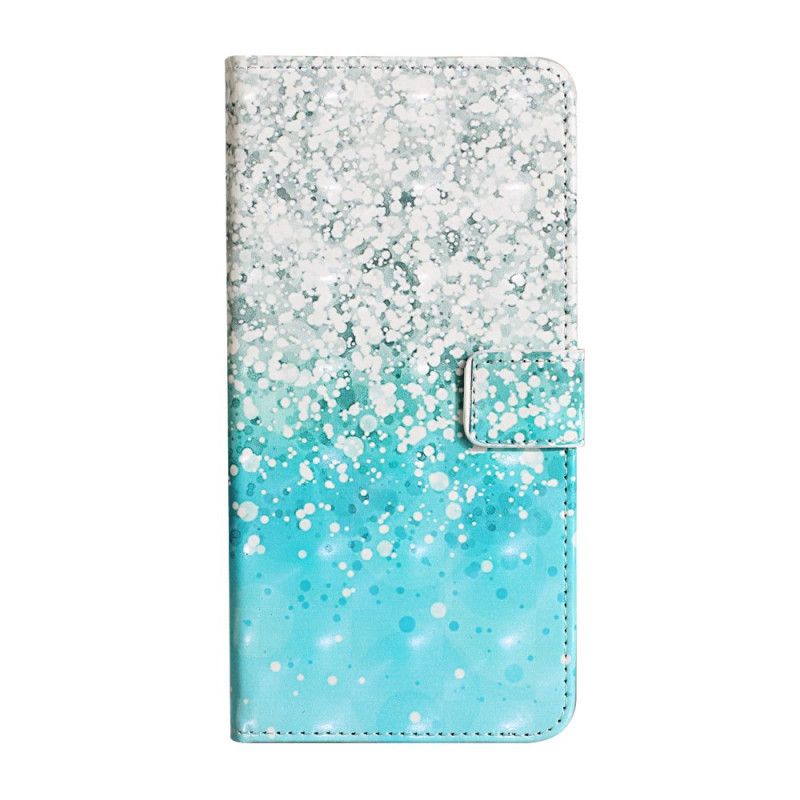 Etui Folio Huawei Y6p Niebieski Gradient Brokatu Etui Ochronne