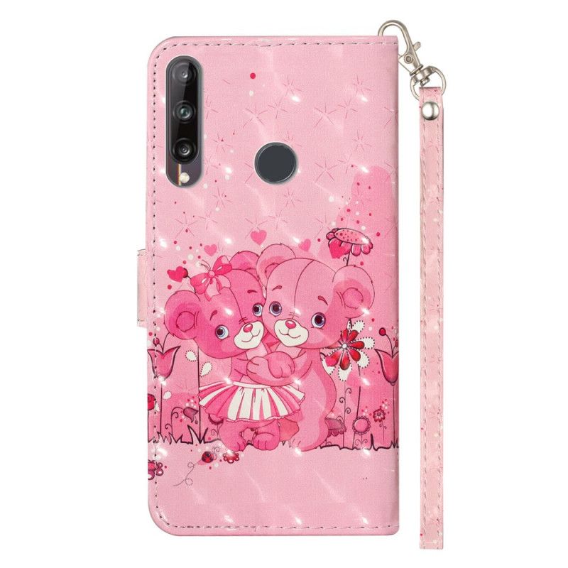 Etui Folio Huawei Y6p Pluszowe Misie Z Paskiem