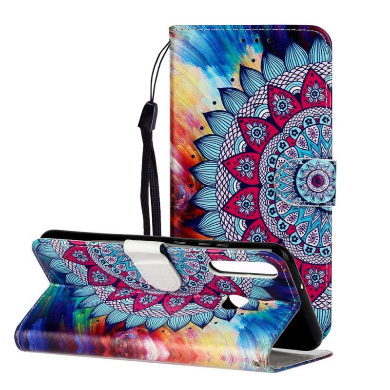 Etui Folio Huawei Y6p Ultra Kolorowa Mandala Etui Ochronne