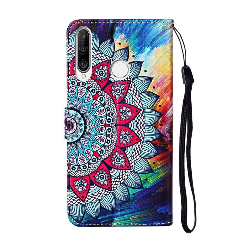 Etui Folio Huawei Y6p Ultra Kolorowa Mandala Etui Ochronne