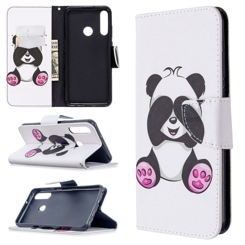 Etui Folio Huawei Y6p Zabawna Panda Etui Ochronne