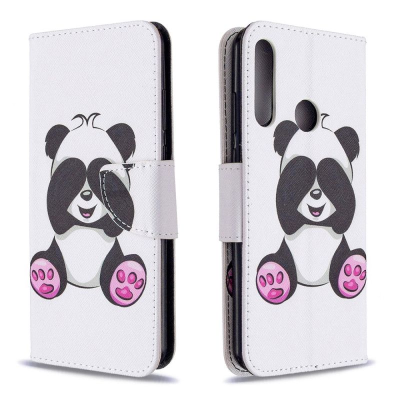 Etui Folio Huawei Y6p Zabawna Panda Etui Ochronne