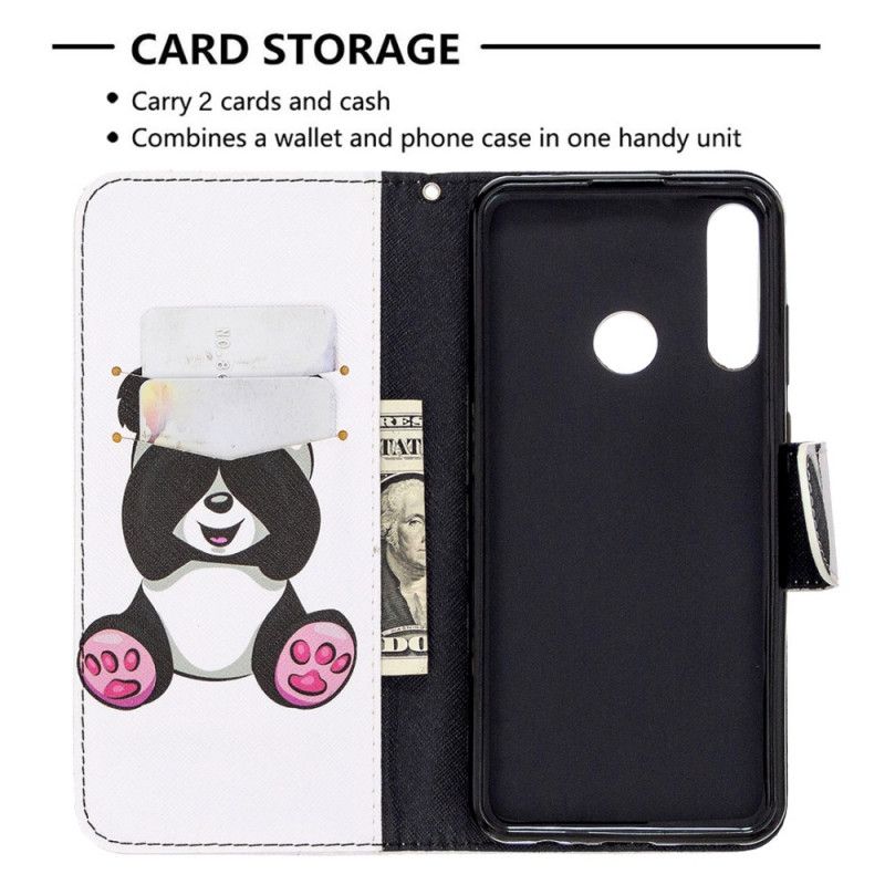 Etui Folio Huawei Y6p Zabawna Panda Etui Ochronne