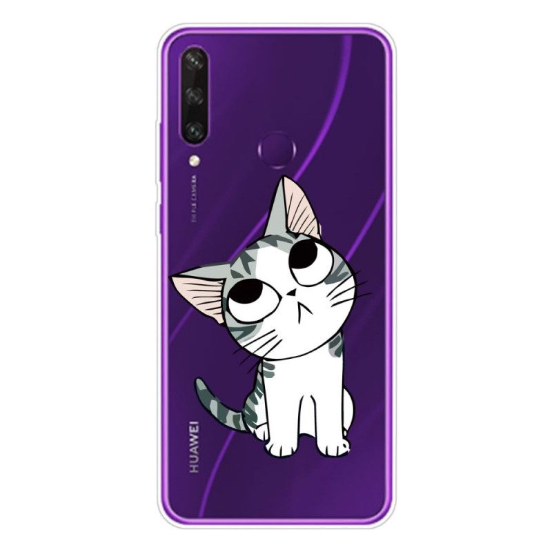 Etui Huawei Y6p Biały Czarny Obserwuj Koty Etui Ochronne