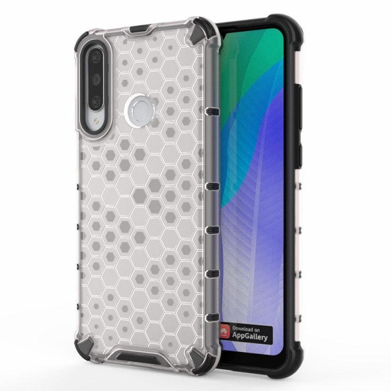 Etui Huawei Y6p Biały Czarny W Stylu Plastra Miodu